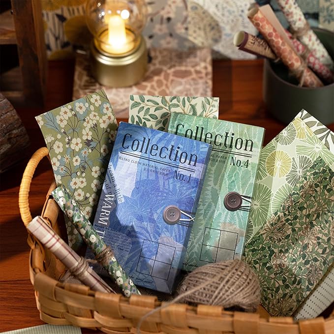 240 Sheets Vintage Scrapbook Papers Journaling Scrapbooking Supplies Kit Decorative Craft Paper for Planner, Bullet Journal Collage Card Embellishment Retro Crafts