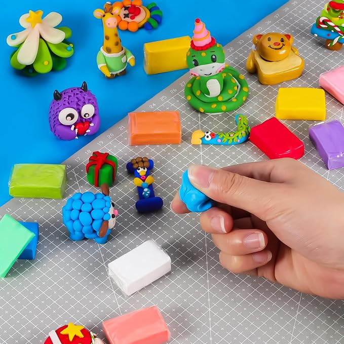 CiaraQ Polymer Clay Kit, Mini Modeling Clay Set | for Kids/Beginners/ Artist, 48 colors