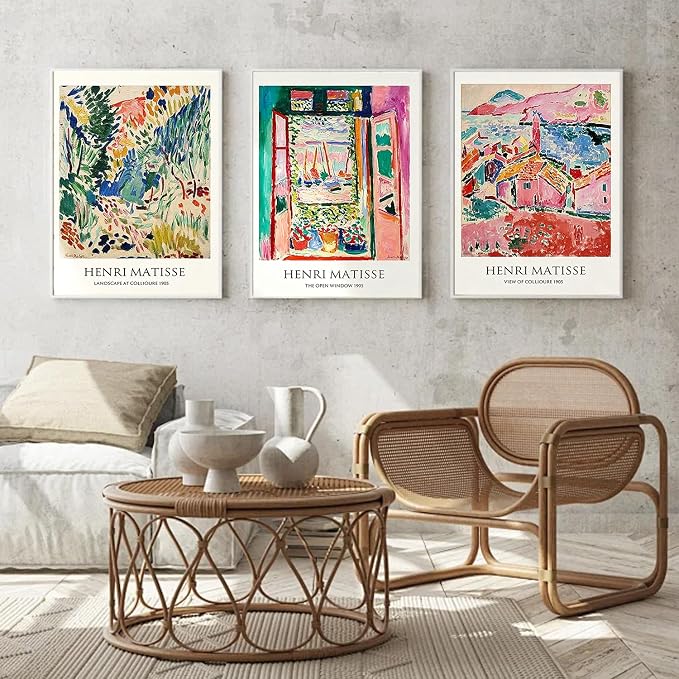 3Pack Cute Matisse Paint by Numbers Kit for Adults Beginner (Without Frame)