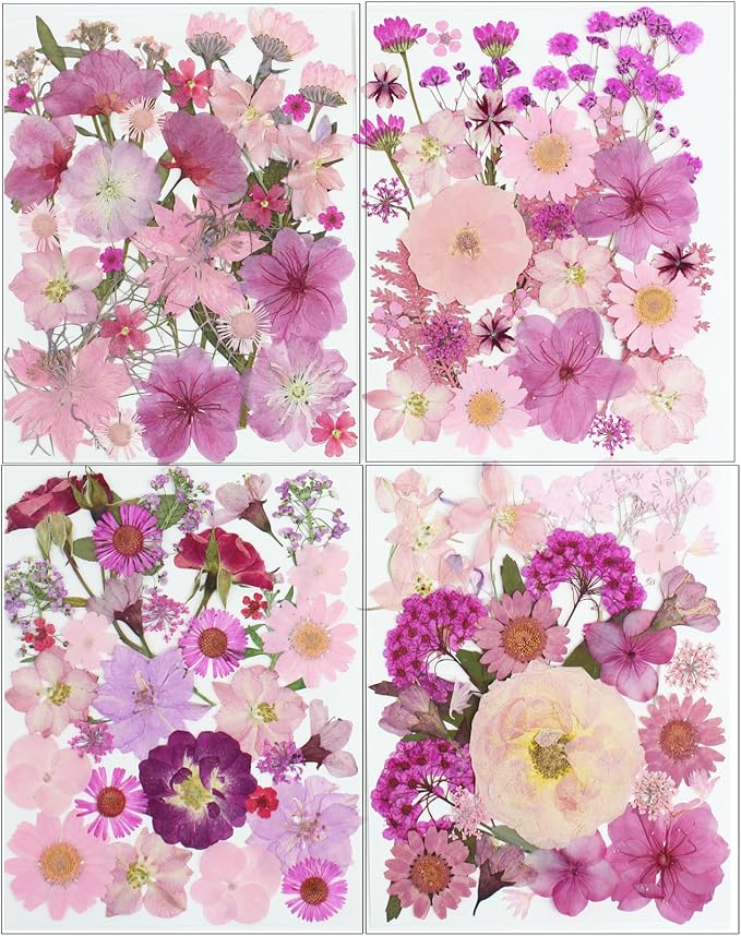 100PCS Natural Dried Pressed Flowers Leaves for Resin Molds Crafts