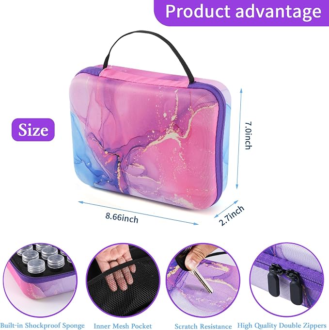 LYMUSUMI 30 Slots Diamond Art Storage Containers for Adults | Portable Bead Storage Boxes for Diamond Painting Accessories and Tools