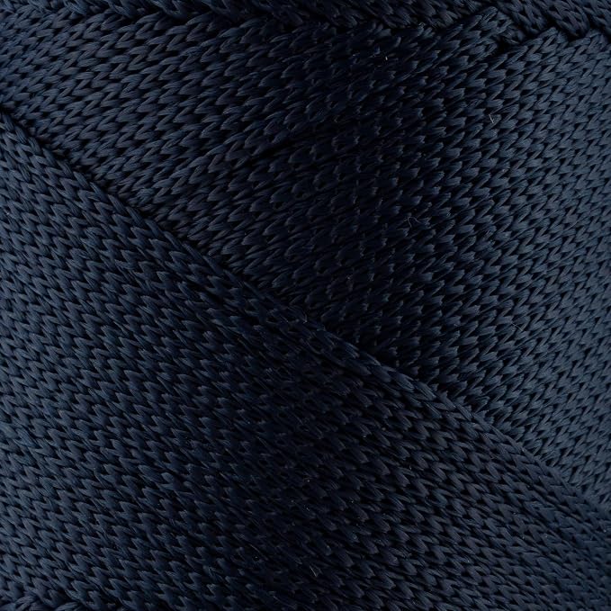 2 Pack of Sensy Premium 2mm 251 Yards Polyester Rope 100% Polypropylene Cord Macrame Cord 2mm Crochet Bag Cord Macrame Rope Crochet Thread for Knitter (Navy Blue)