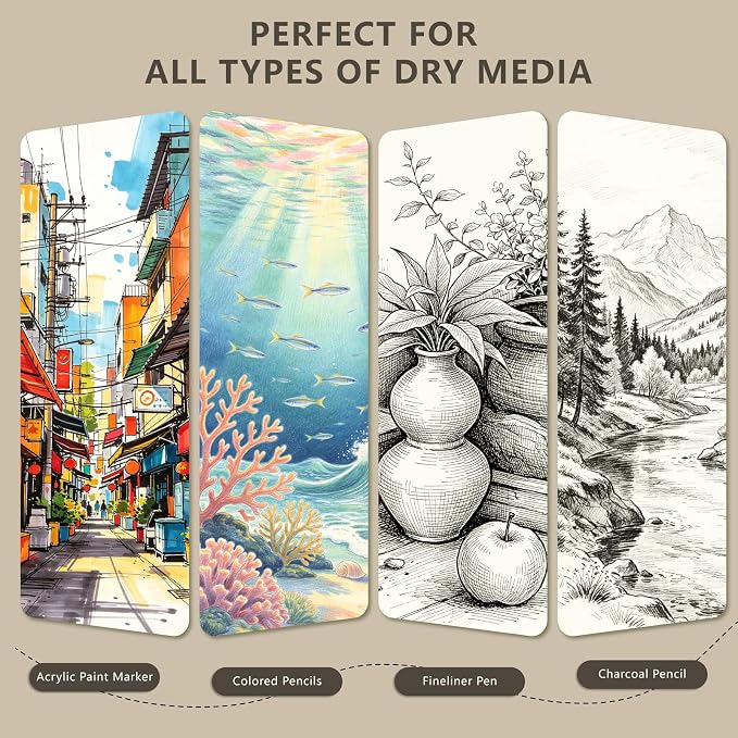 Hardcover Pocket Sketchbook, 3.5" x 5.4" Mini Small Travel Drawing Journal, 92lb/150gsm Heavyweight Paper, 120 Pages Blank Sketch Book for Adults Artists Mixed Media, Ideal Gift,Coffee
