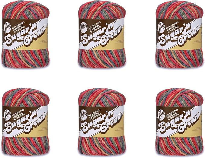 Lily Sugar'n Cream Ombre Yarn for Dishcloths, Painted Desert, 6-Pack