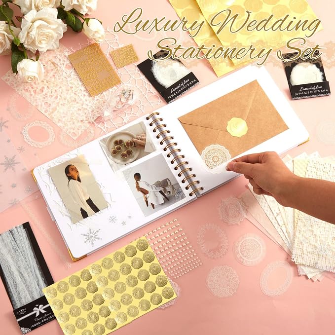 Letters to Bride Scrapbook,8.5 X 7 Inch,Classic,White