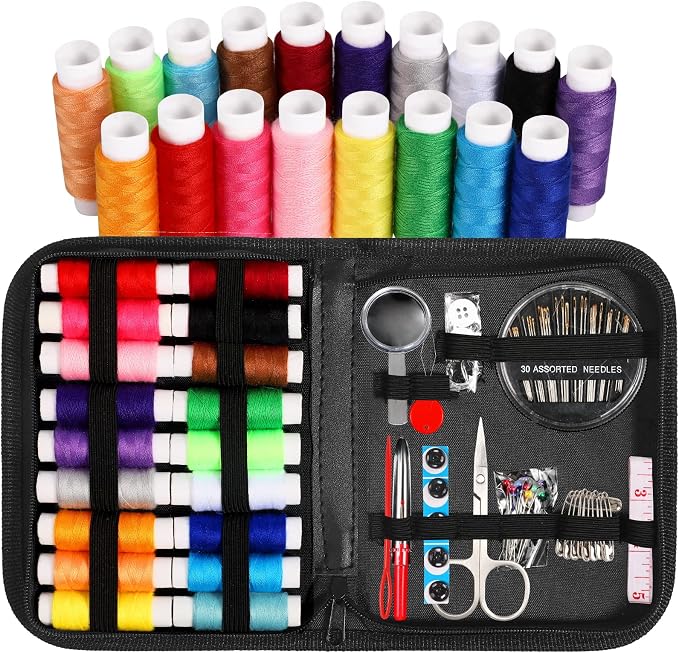 Sewing Kit for Adults,Marcoon Needle and Thread Kit with Sewing Supplies and Accessories Contains Scissors, Measure Tape,Seam Ripper,Suitable for Home, Travel, Beginner, Emergency