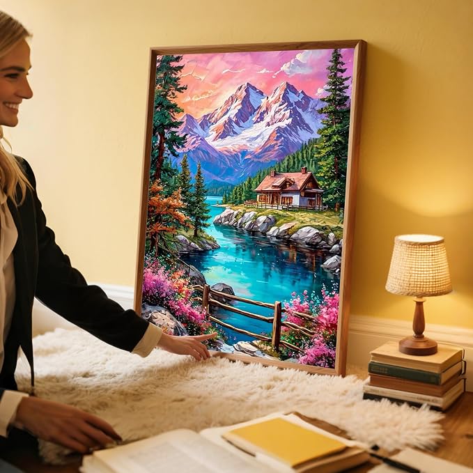 Yunruily Paint by Numbers for Adults - Adult Paint by Numbers,Landscape Painting by Numbers for Adults for Home Wall Decor and Birthday Gifts 16x20inch