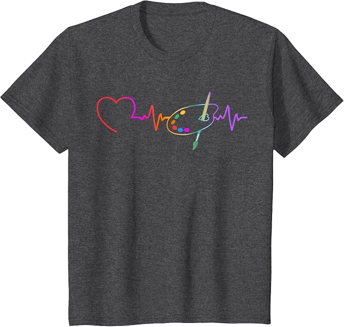 Funny Paint Palette Brush Artist Painter Art Teacher Men Kid T-Shirt