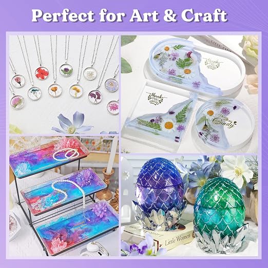 LET'S RESIN 1/2 Gallon Epoxy Resin,Crystal Clear Resin Epoxy Kit for Crafts | Bubble Free Casting Resin, 2 Part Resin and Hardener for DIY Art, Jewelry Making, Coasters, for Beginners & Pros