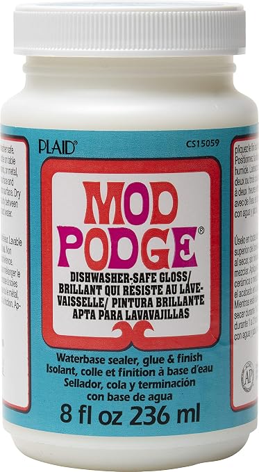 Mod Podge Dishwasher Safe Waterbased Sealer, Glue and Finish (8-Ounce), CS15059 Gloss, 8 Ounce