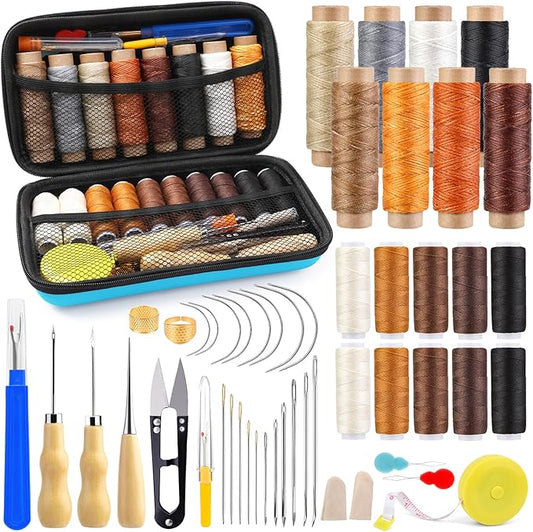 Upholstery Repair Kit, 71 Pcs Heavy Duty Sewing Kit, Leather Stitching Kit