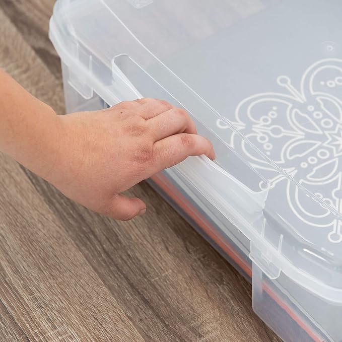 IRIS USA Scrapbook Case |Made in USA| Fits 12"x12" - Thick (1-Pack) - Clear
