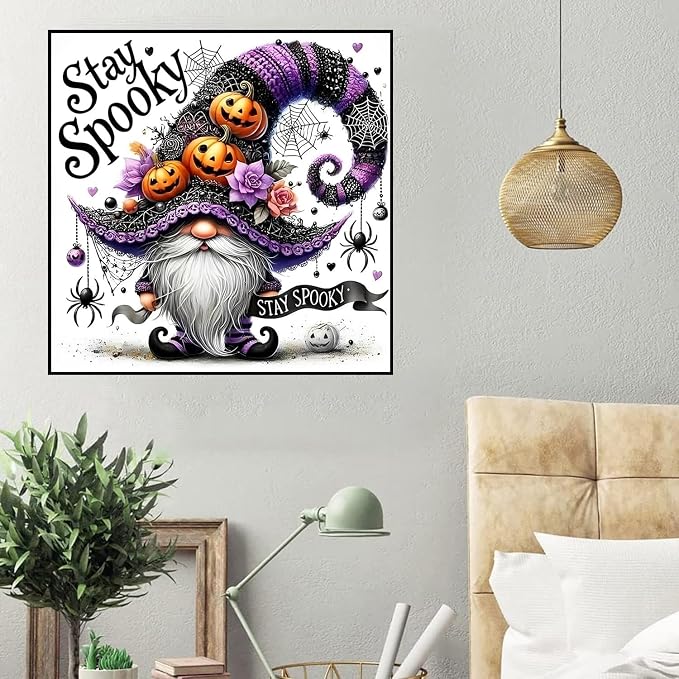 HHMATITS Halloween Diamond Art Kits for Adults 12X12Inch