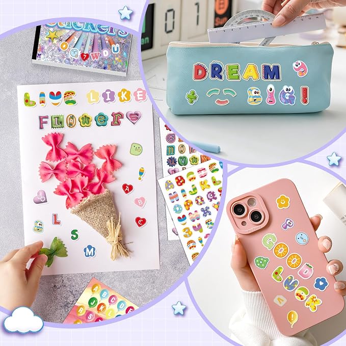 Letter Stickers, 5000 PCS+ Alphabet Sticker Book, Scrapbooking Stickers