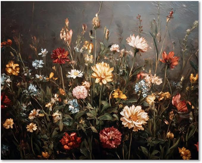 HMZephitiquc Paint by Numbers Flowers, Wildflowers Paint by Numbers for Adults, Flowers Painting by Numbers for Adults, Acrylic Oil DIY Crafts for Gift Home Decor 16x20 in