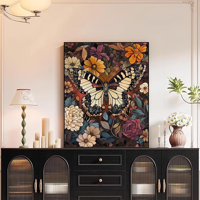 XTCIXAL Paint by Numbers Kit for Adults, Butterfly, 16X20 Inch | DIY Paint by Number for Adults Beginner, High-Definition Color Canvas, Stress Relief, Home Wall Decor, Gifts, Unframed