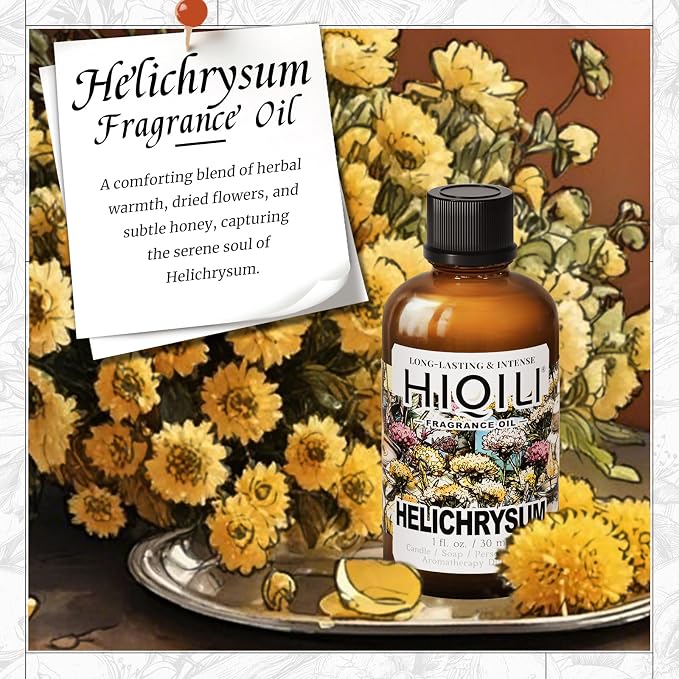 HIQILI Helichrysum Fragrance Oil, DIY Skin Care & Body Product - 1 Fl Oz