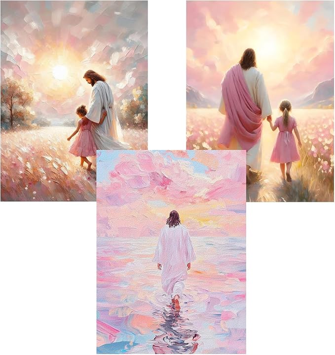3 Pack Jesus Paint by Numbers Kit for Adults, Color By Numbers for Adults