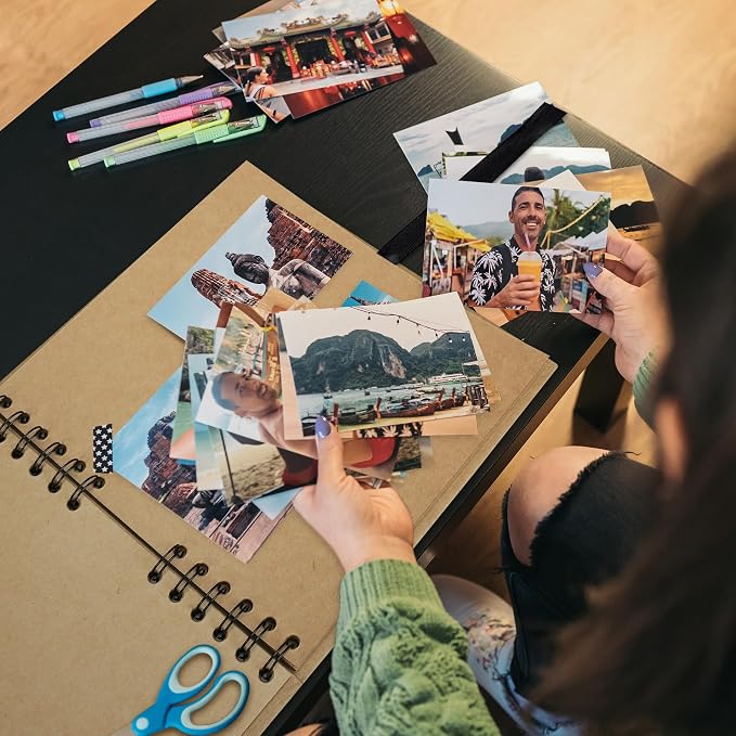 Scrapbook Photo Album DIY 10x10 Inch Thick Kraft 40 Pages Kraft