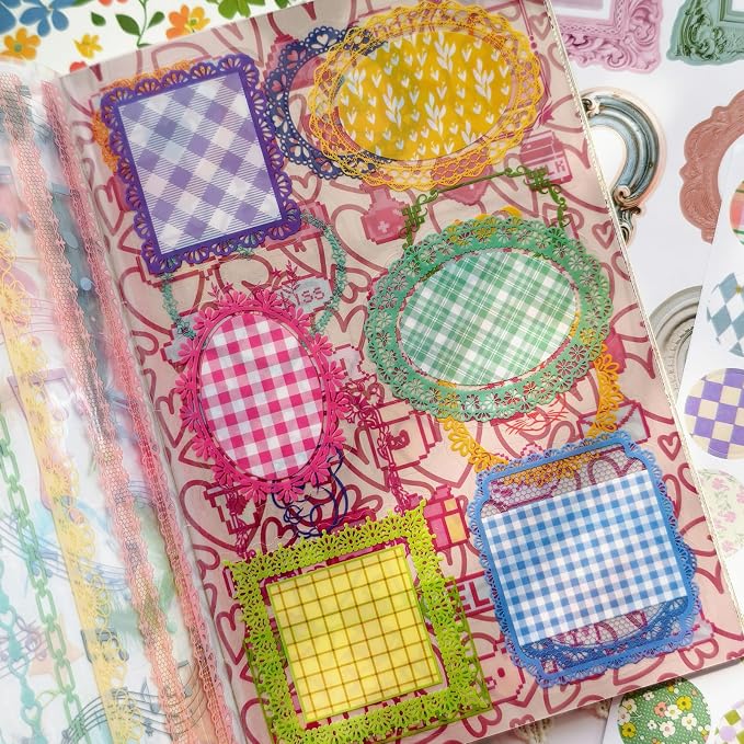 PRSTINCOL Vintage Sticker Book 42 Pages 800 Plus Stickers Mixed Designs
