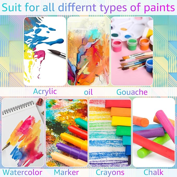 Moinchore 100 Pcs 4 x 6 Inch Mini Painting Canvas Panels Bulk Tiny Art Canvases for Painting Panels Cotton Blank White Small Canvas Acid Free Boards for Watercolor Acrylic Oil Paint