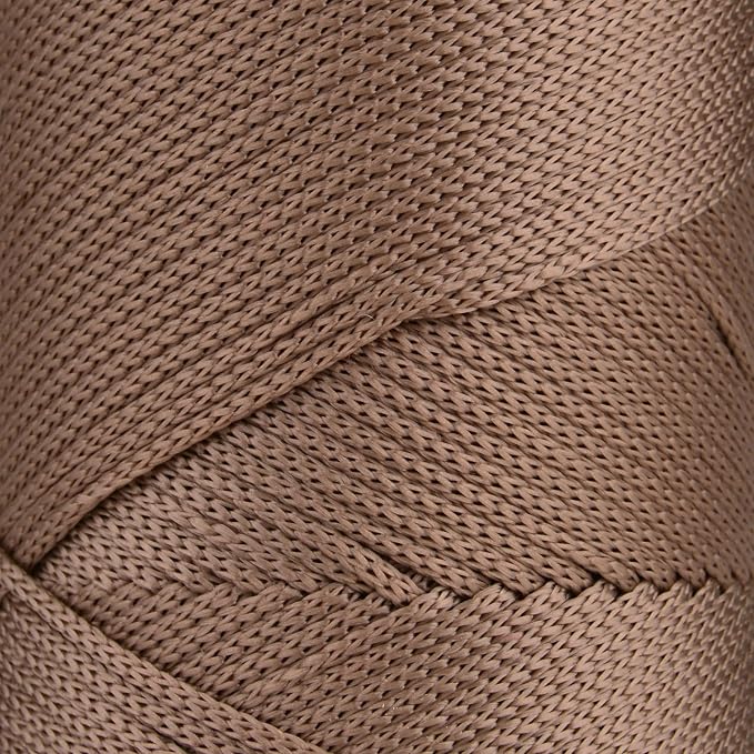 Sensy Premium 2mm 251 Yards Polyester Rope 100% Polypropylene Cord Macrame Cord 2mm Crochet Bag Cord Macrame Rope Crochet Thread Gift for Knitter (Mink)