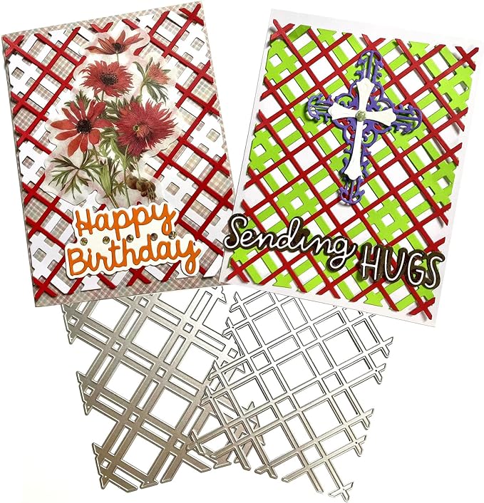 Cutting Dies 3D Backgrounds Frame Metal Stencils Scrapbooking Tools DIY Craft Carbon Steel Embossing Template for Paper Card Making Album Arts Crafts Supplies (Diagonal Stripes Layering)