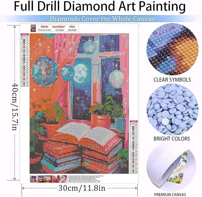 BAWKENTON Books Diamond Art Kits for Adults Diamond Painting Kit for Adults