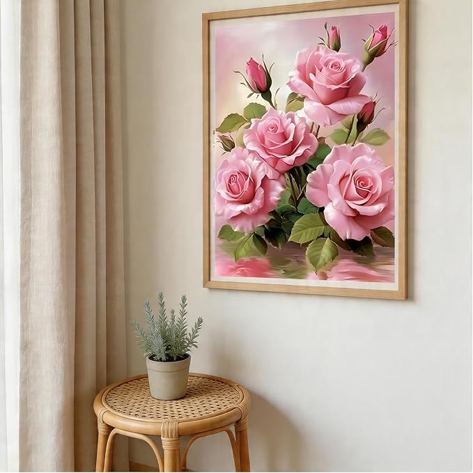 Rose Flowers Diamond Art Kits for Adults 12x16inch