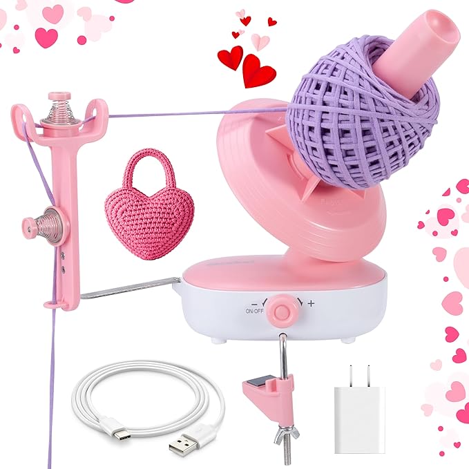 Electric Yarn Winder Pro, Upgraded 10oz Large Capacity for Knitting Lovers | Effortlessly Auto Winding Compact Yarn Cakes, Adjustable Stepless Speed for Most Yarn Type, Ideal Gift for Yarn Enthusiasts