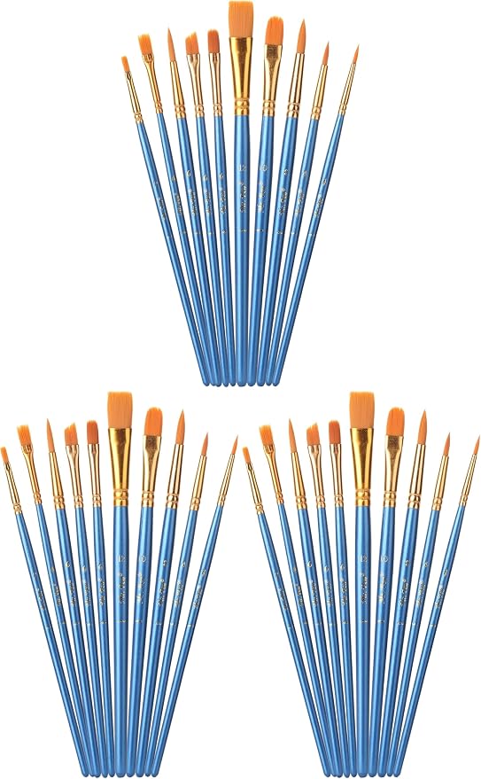 Mr. Pen- Acrylic Paint Brushes Set, 30 Pack, Round & Pointed Tip