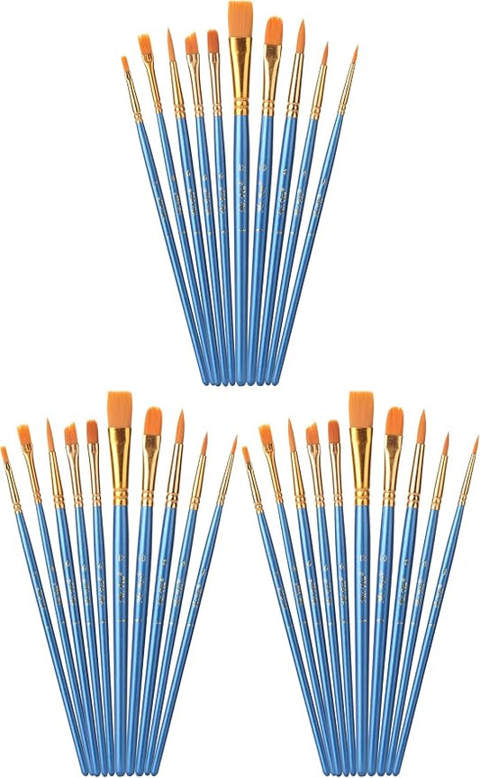Mr. Pen- Acrylic Paint Brushes Set, 30 Pack, Round & Pointed Tip