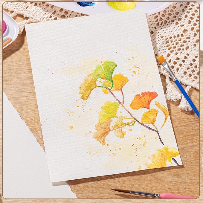 50 Sheets Deckle Edge Paper 5 x 7 in, 160 GSM Handmade Paper