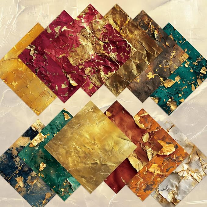 Scrapbook Paper - 24 Sheets 6"x 6" Scrapbooking Vintage Patterned Decorative Decoupage Paper Supplies for DIY Crafts Photo Album Cardmaking