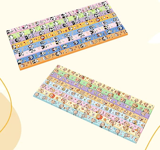1120 Origami Star Paper Strips, Panda & Capybara DIY Crafts