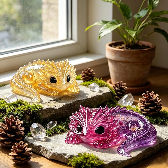 Resin Axolotl Resin Molds Silicone, 3D Detailed Animal Silicone Molds, Flexible Effortless Demoldable Epoxy Resin Molds, Thickened Deep Epoxy Molds for Art Crafts, Gift, and Home Decor