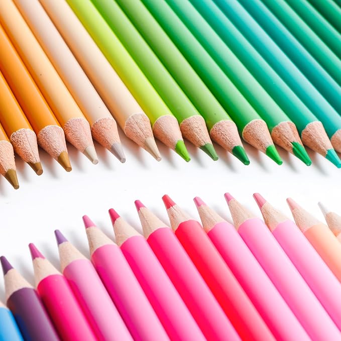Smilo 120 Pack Colored Pencils for Adults Coloring Books with Carry Case