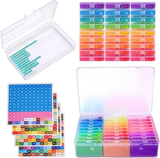 QTFOUND Diamond Art Painting Storage 2pack 54pcs Storage Trays Organizer