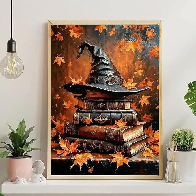 YarnWhimsy Halloween Paint by Numbers Kit for Adults 16x20 inch