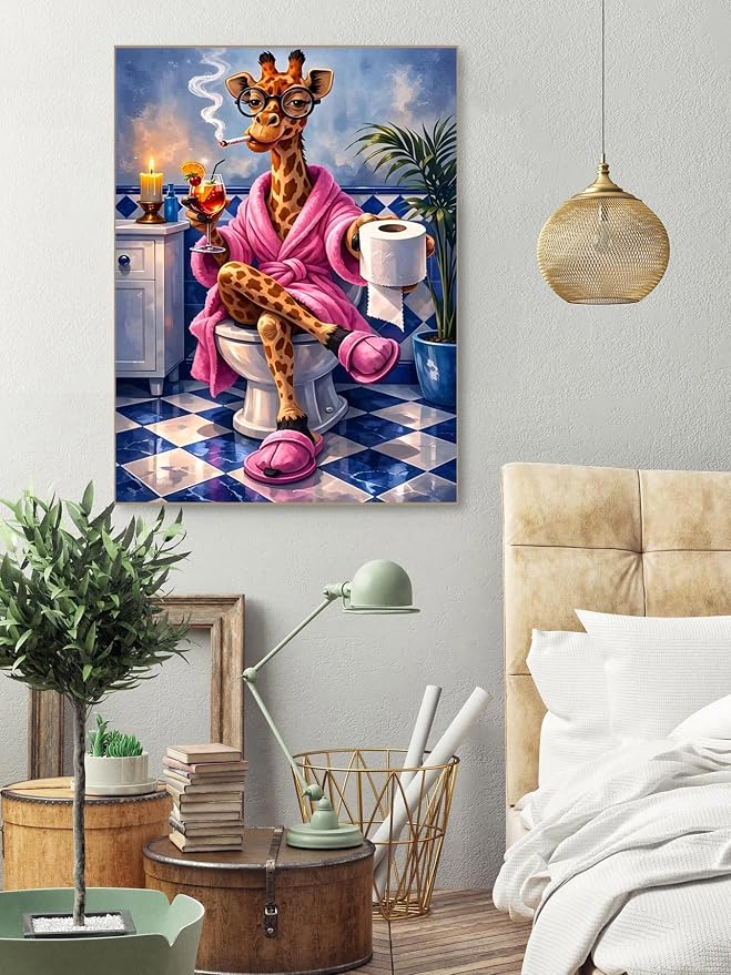 askkqtx Giraffe Diamond Art Kits for Adults 12x16 Inch