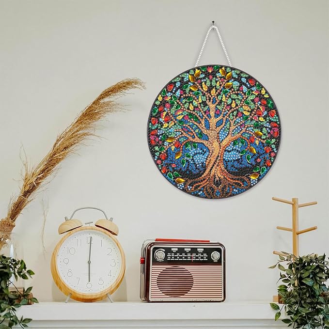 SKRYUIE Tree Hanging Pearl Diamond Art Kits for Adults Suncatcher A56