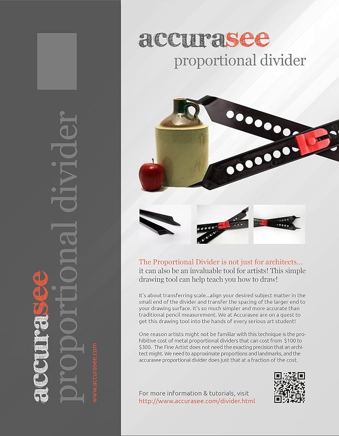 Artist 11 Inch Proportional Divider - Upgraded Drawing Supplies & Drafting Tools - Adjustable Caliper & Subject Dividers for Art Drawing Tools (Divider)