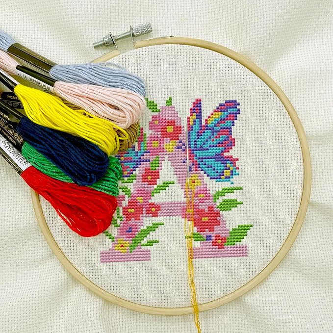 12 Colors Embroidery Thread Set with DMC Codes - 8m Each Skein, Premium Cotton Sewing Floss for Cross Stitch & Needlecraft