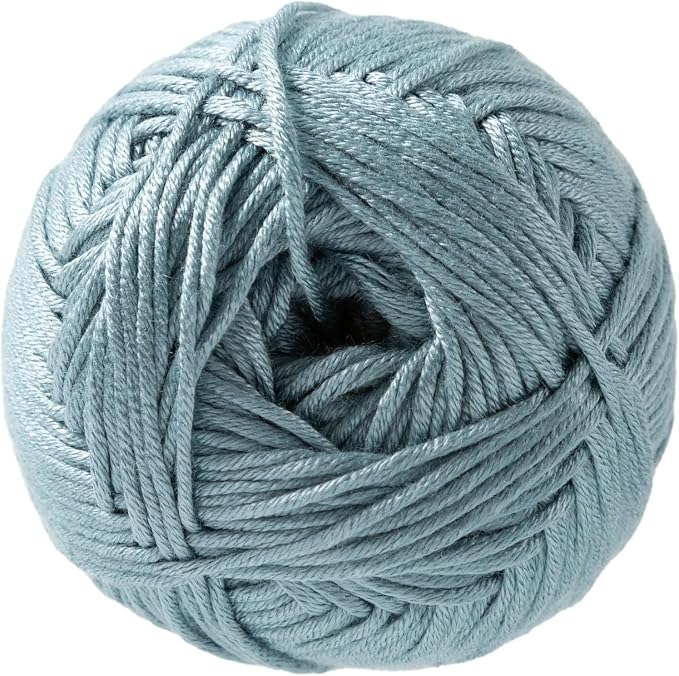 Loops & Threads Silky Soft Yarn - Yarn for Knitting, Crochet, Weaving, and Arts & Crafts - Blue, Bamboo, 3.5 oz
