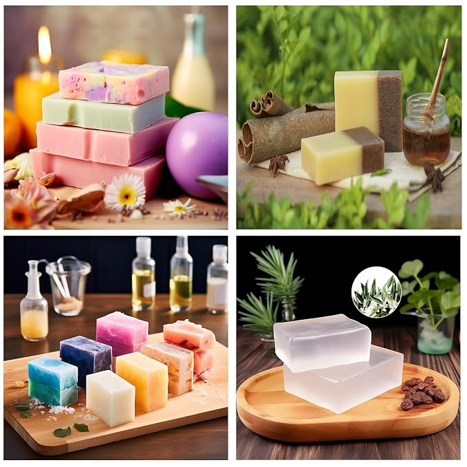 EDSRDRUS 1lb Scent Soap Base DIY Handmade with Honey & Coconut Oil, Moisturizing Melt and Pour Soap Base