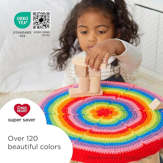 Red Heart Super Saver Ombre Yarn for Crocheting, Party, 2-Pack | #4 Medium Worsted Weight 100% Acrylic Ombre Yarn for Blankets, Scarves, Hats, and Sweaters, 482 yards, 283g/10oz