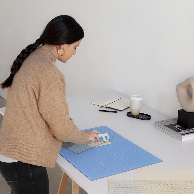 Elan Cutting Mat A2 Blue, Self Healing Cutting Mat 18x24 Inch, 5-Ply Craft Board Blue, Hobby Board for Crafts 18x24 Inch