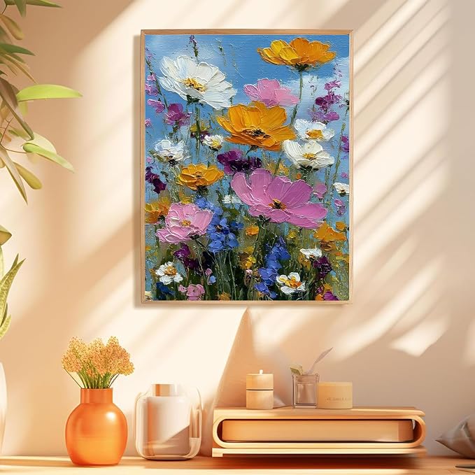 Paint by Numbers Kit for Adults, Adult Paint by Number Kits 16x20 Inch | Flowers Paint by Numbers Kit for Adults, Acrylic Painting by Numbers, DIY Arts and Crafts for Gifts or Home Decor