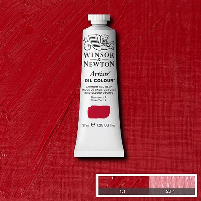 Winsor & Newton Artists' Oil Paint, 37ml Tube, Cadmium Red Deep