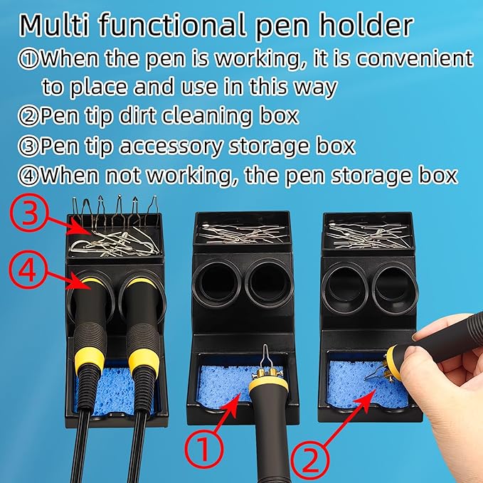FIRElood Wood Burning Tool, Wood Burner kit Pen 25~750℃, Wood Burning kit with Digital Thermometer Temperature Adjustable Temperature, 2 pyrographic Wood Burning pens, 30 Wood Burning Pen Tips